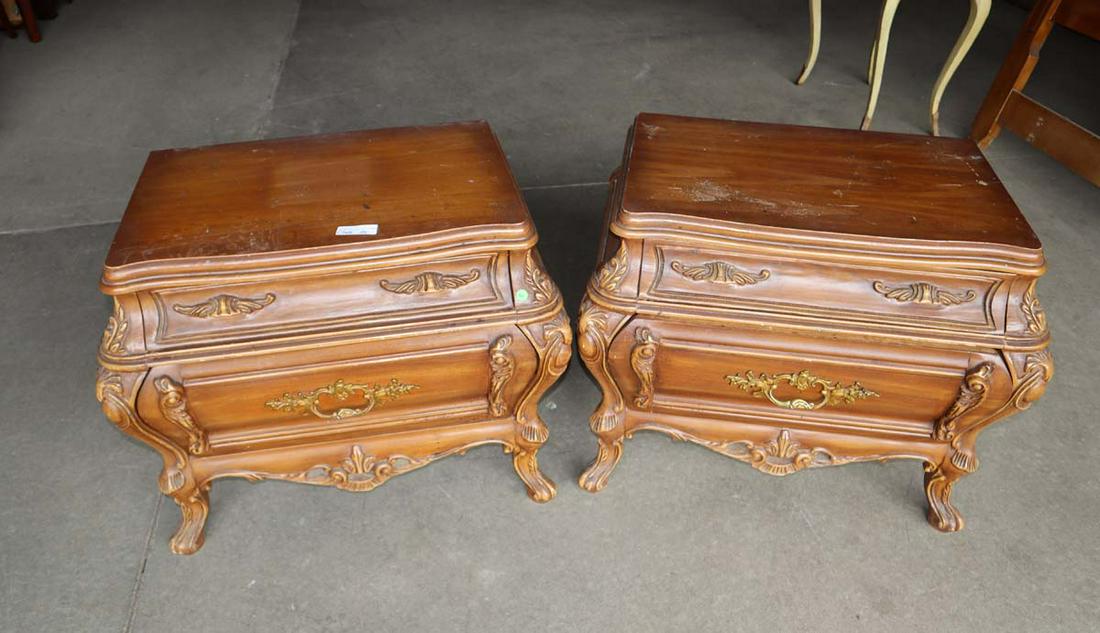 PR French Bombay style 2 drawer nightstands (1 of 4)