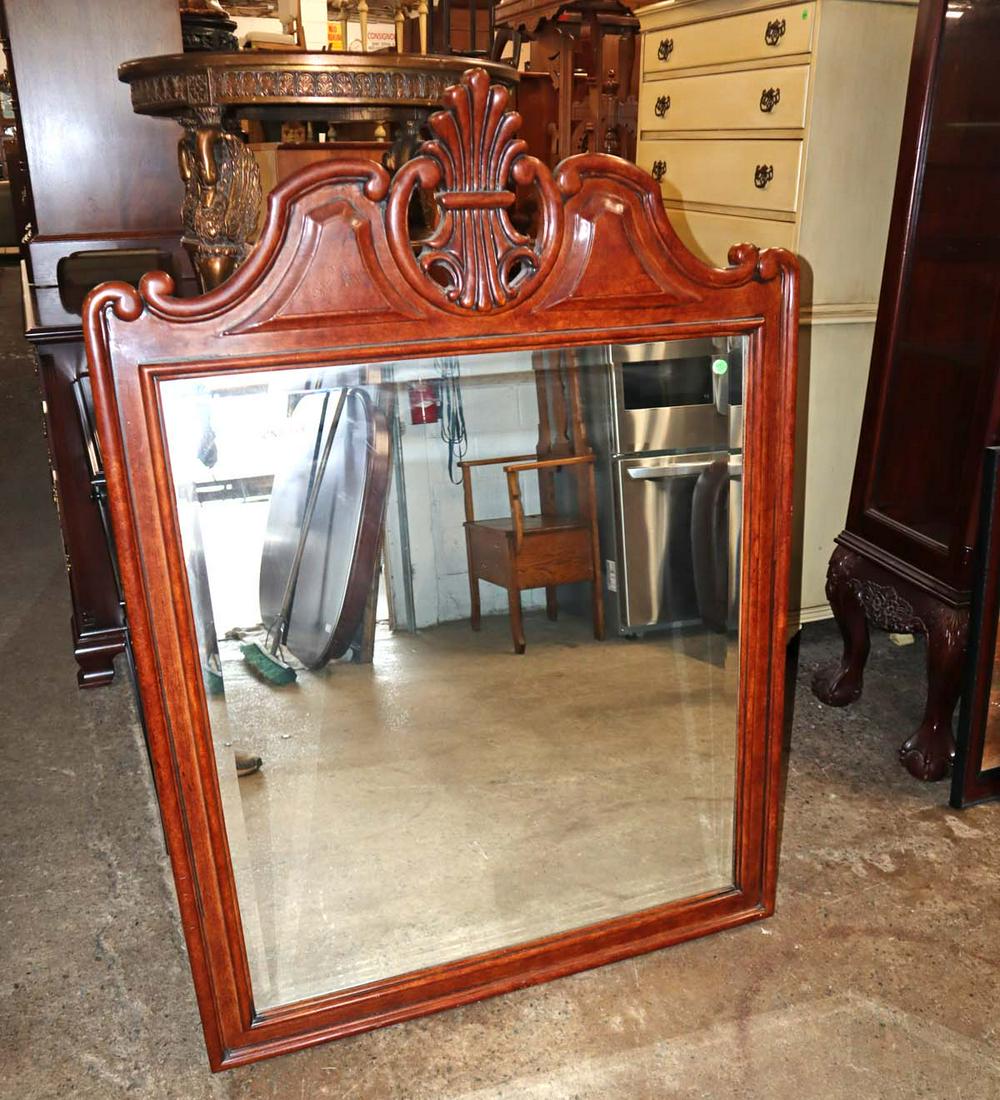 Bevel glass mahogany frame decorator mirror (1 of 2)