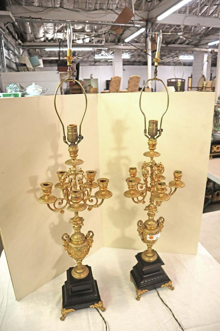 PR antique bronze 6 burner candelabras (1 of 5)
