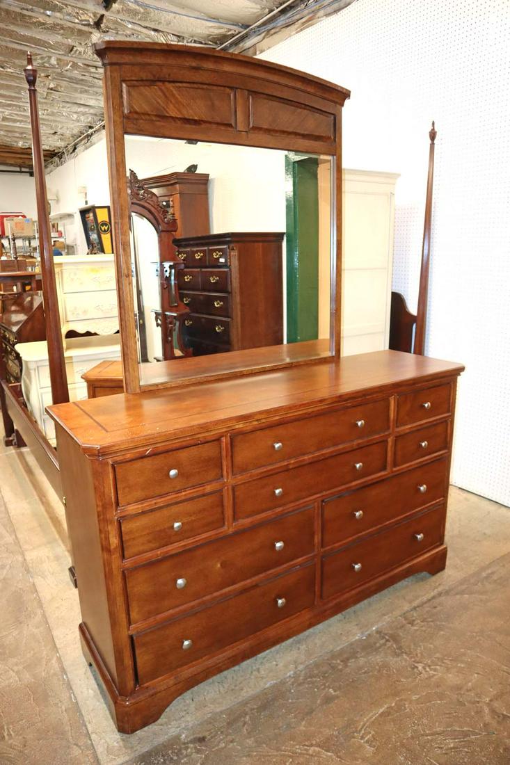 Contemporary mahogany dresser with mirror (1 of 3)