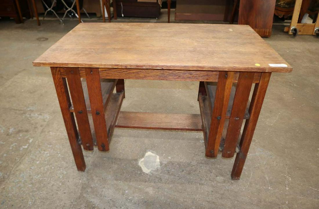 Antique mission oak bookcase sides table in the manner of Stickley Furniture (1 of 5)