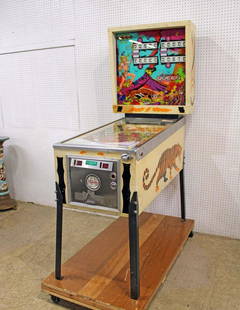 Vintage D. Gottlieb & Co "Jungle Queen" working 25 cent pinball machine, up to 4 players: Vintage D. Gottlieb & Co "Jungle Queen" working 25 cent pinball machine, up to 4 players, has been restored, Serial Number #6463 approx. 22" w x 53" d x 73" h