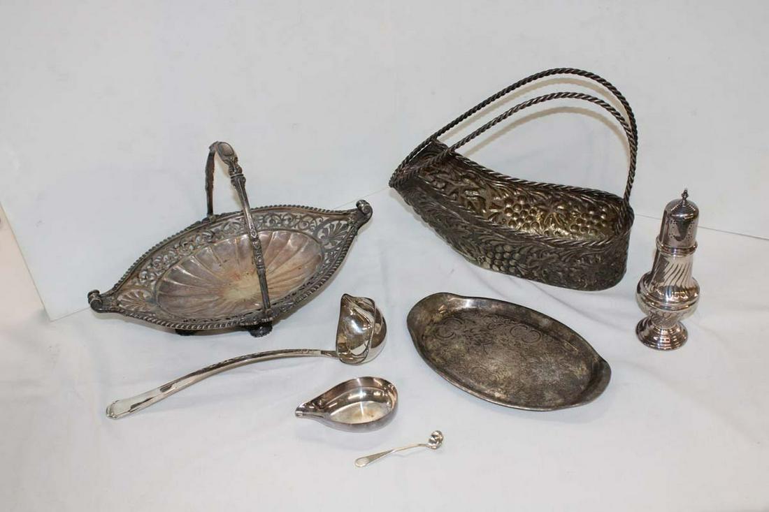 7pcs of Victorian style silver-plate Towle marks: 7 pieces of Victorian style silver-plate with Towle marks