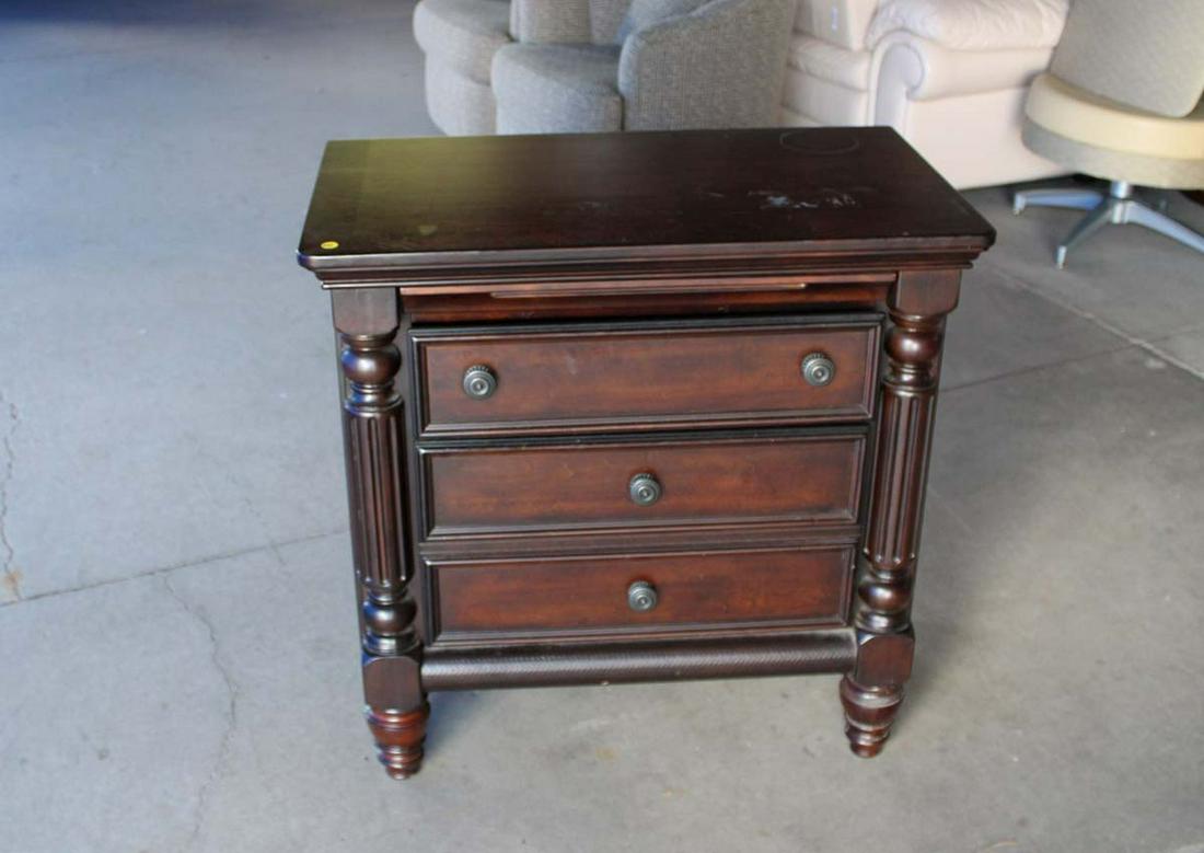 Contemporary mahogany finish nightstand (1 of 4)