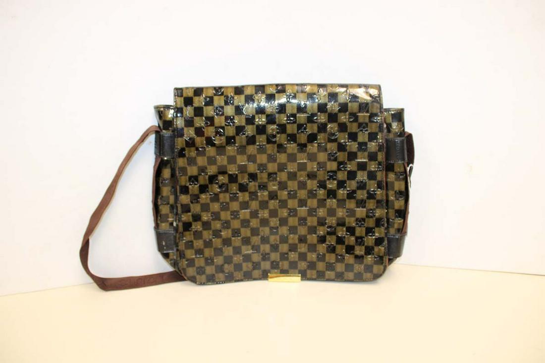 Monogrammed Louis Vuitton style computer bag, has wear NOT AUTHENTICATED (Bid at your own judgement) (1 of 6)