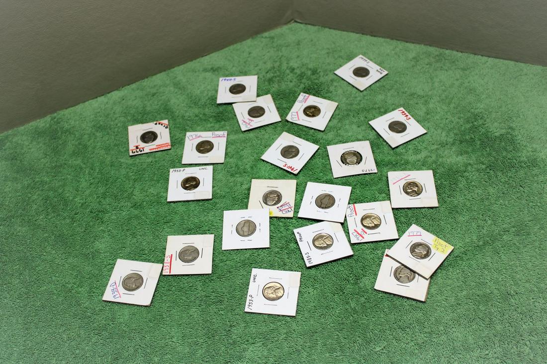 Group lot of US nickels, some proofs, all various dates (1 of 4)