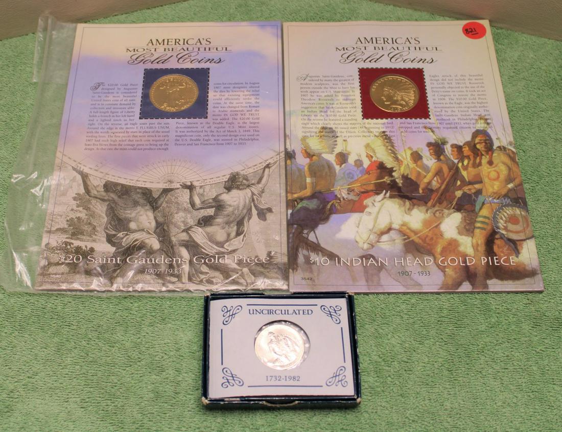 America's Most Beautiful Gold Coins, and an uncirculated George Washington silver half dollar (1 of 6)