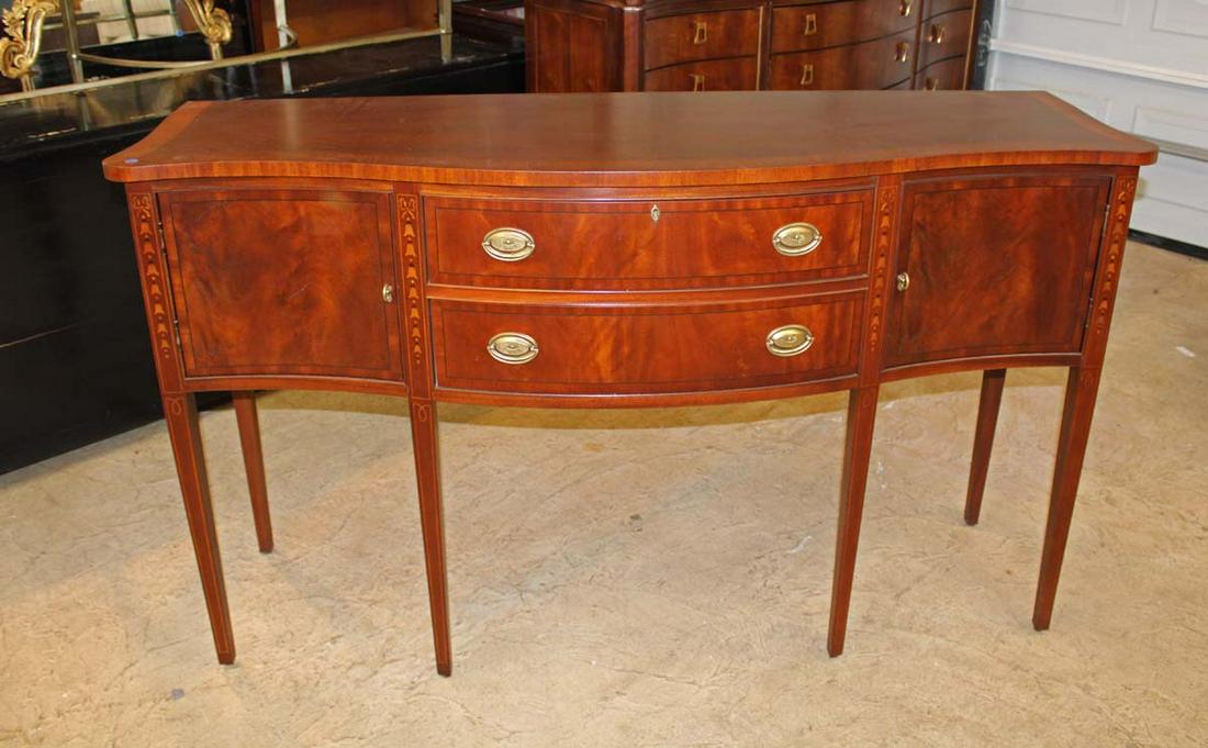 Ethan Allen banded mahogany sideboard (1 of 6)