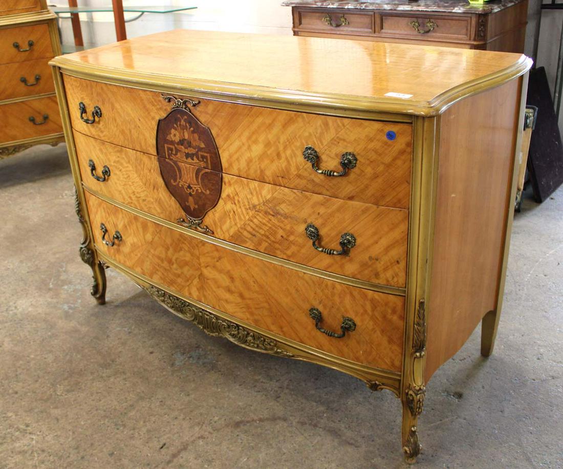 Vintage satin wood French style low chest (1 of 3)