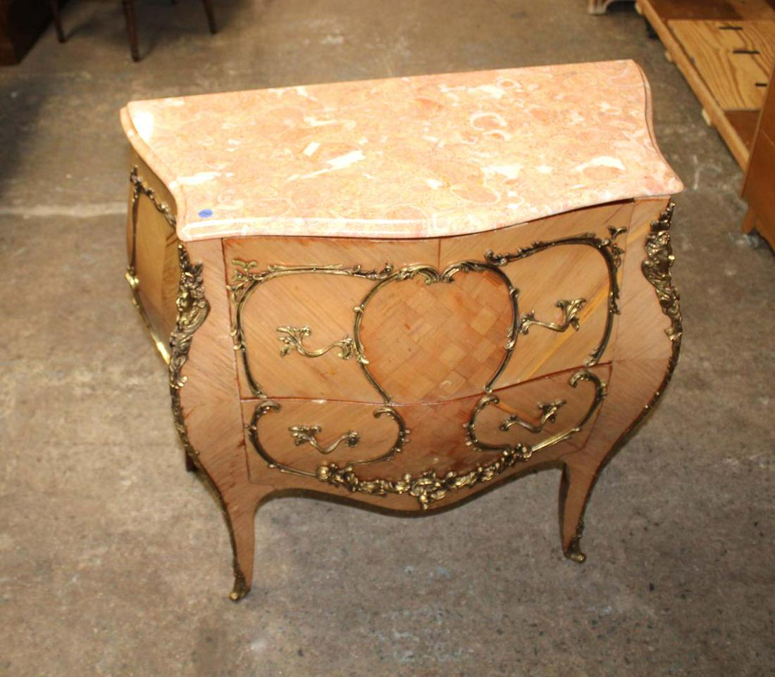 Italian French style marble top commode (1 of 5)