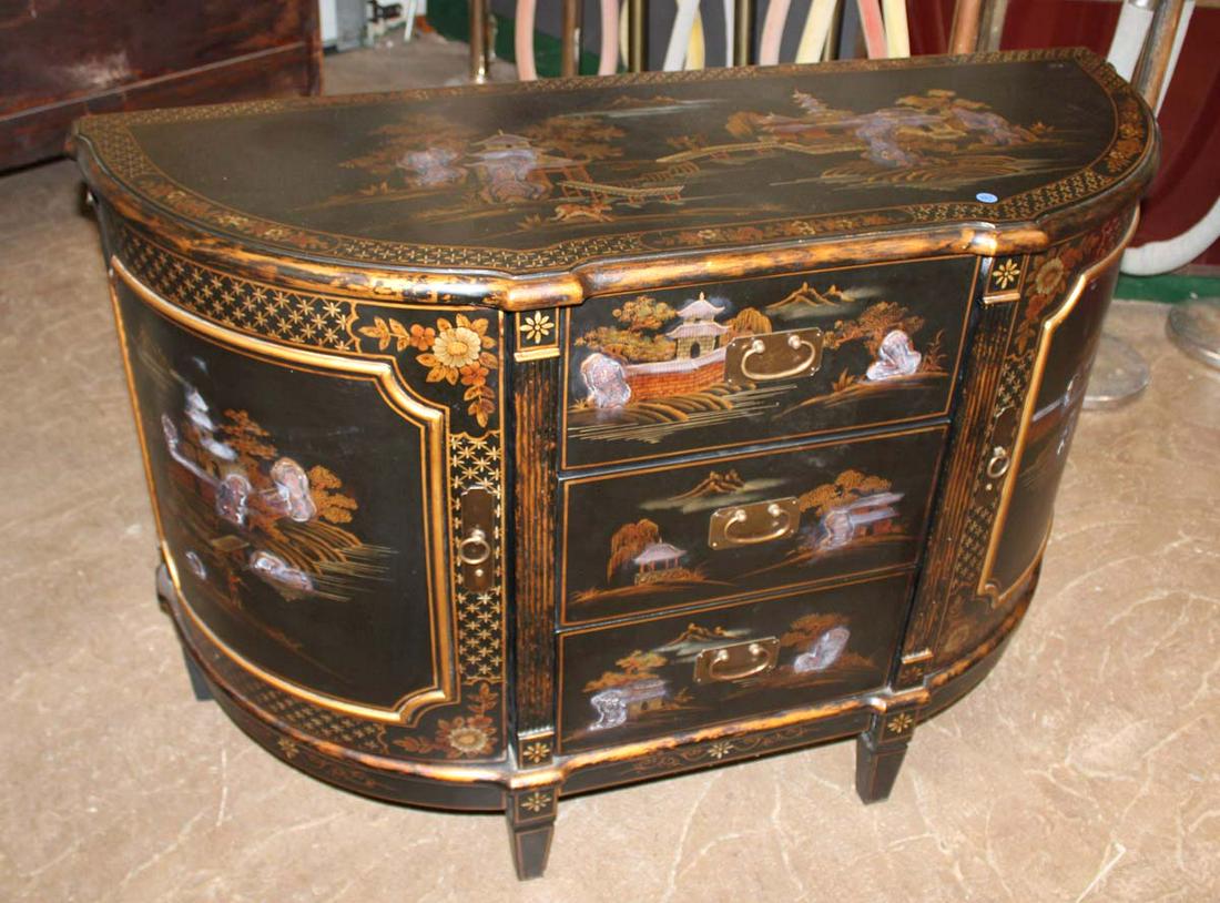 Contemporary Asian decorated commode (1 of 5)