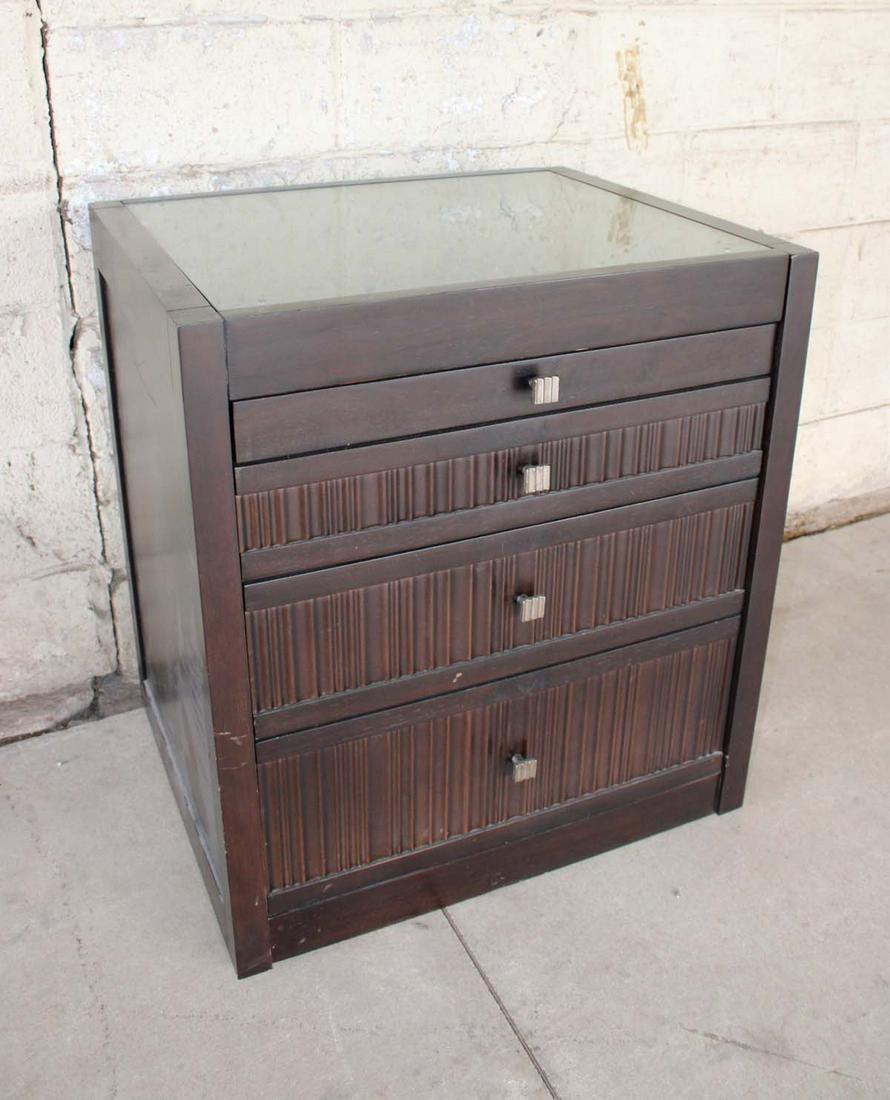 Pier 1 imports glass top 3 drawer CHEST turns into DESK (1 of 7)