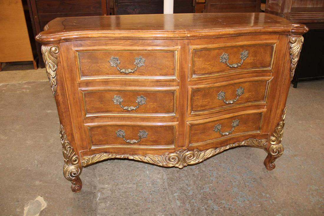 JeffCo burl carved walnut 6 drawer chest (1 of 5)