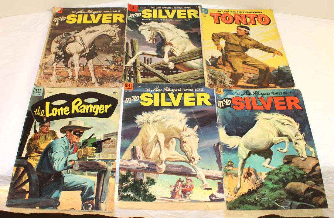 6 Lone Ranger 10 cent comic books various titles (1 of 3)