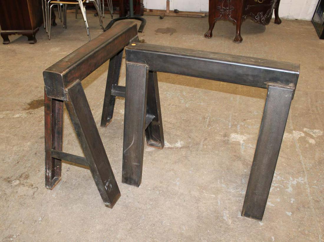 PR heavy metal welded sawhorses/table base (1 of 4)