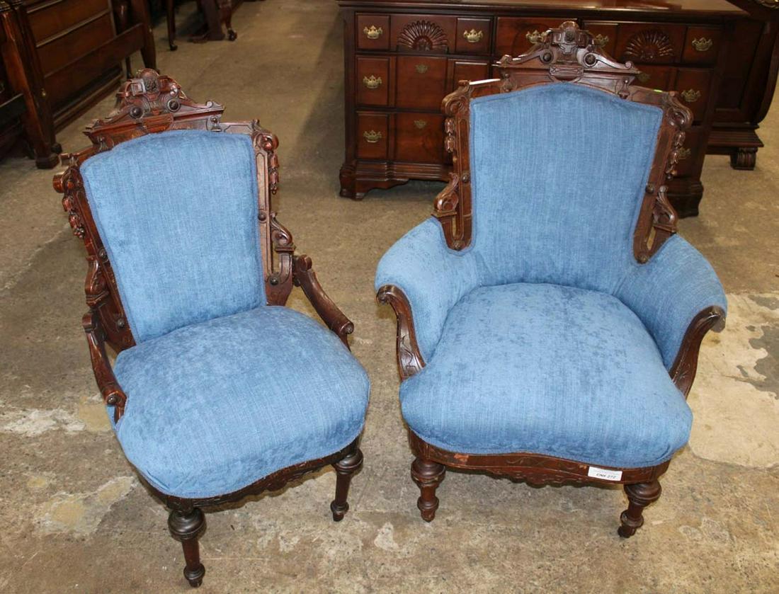 PR antique Victorian walnut parlor chairs (1 of 4)