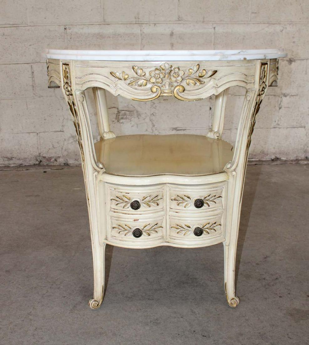 Vintage 28" diameter Italian marble top lamp table (1 of 3)