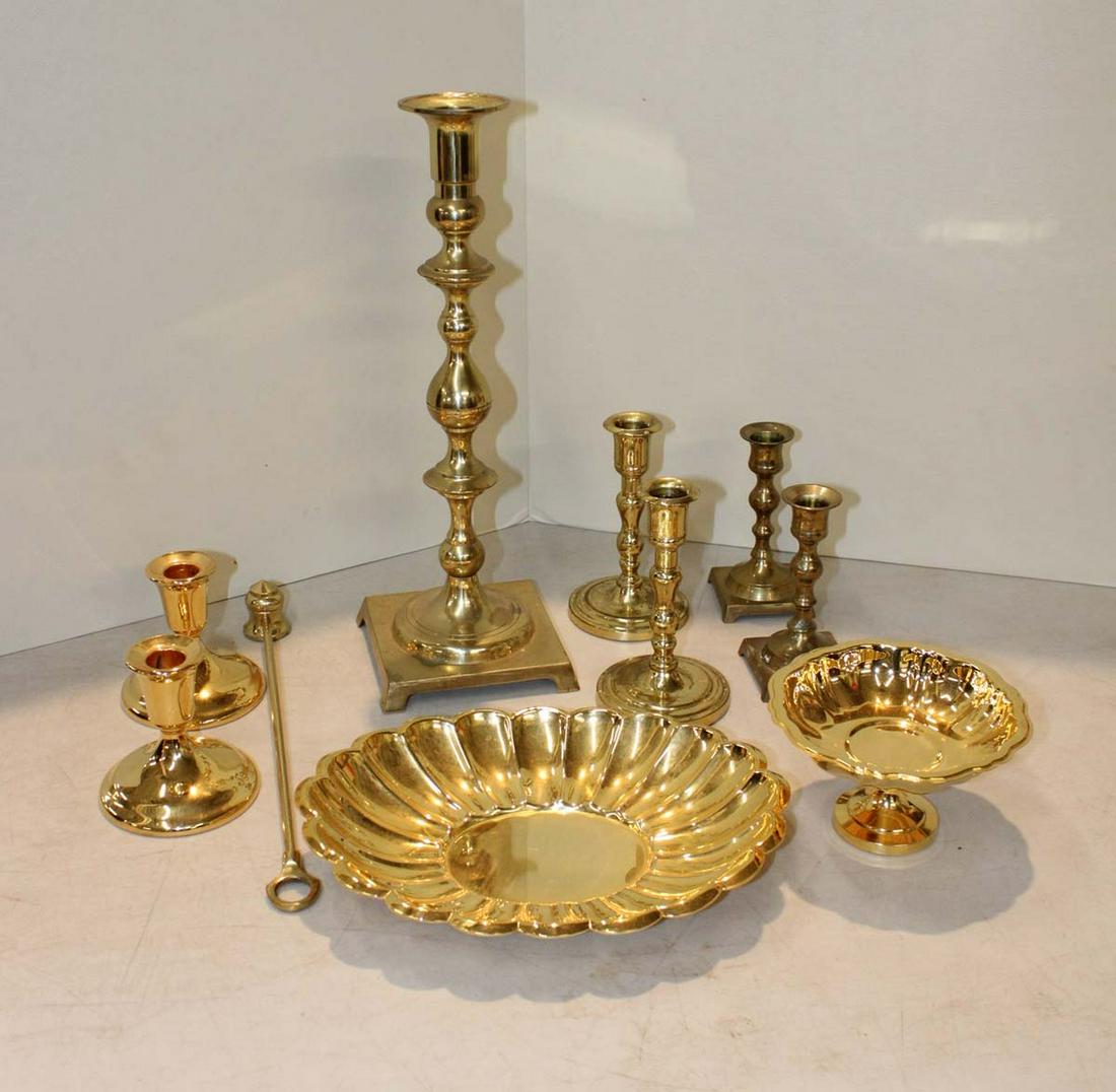 Lot of 10 various brass items (1 of 3)