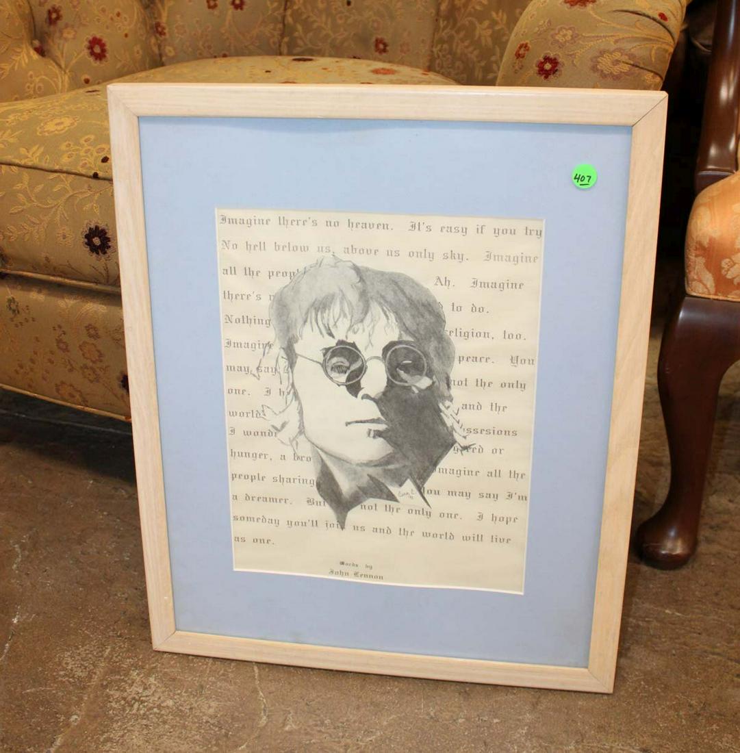 John Lennon lyrics print (1 of 2)