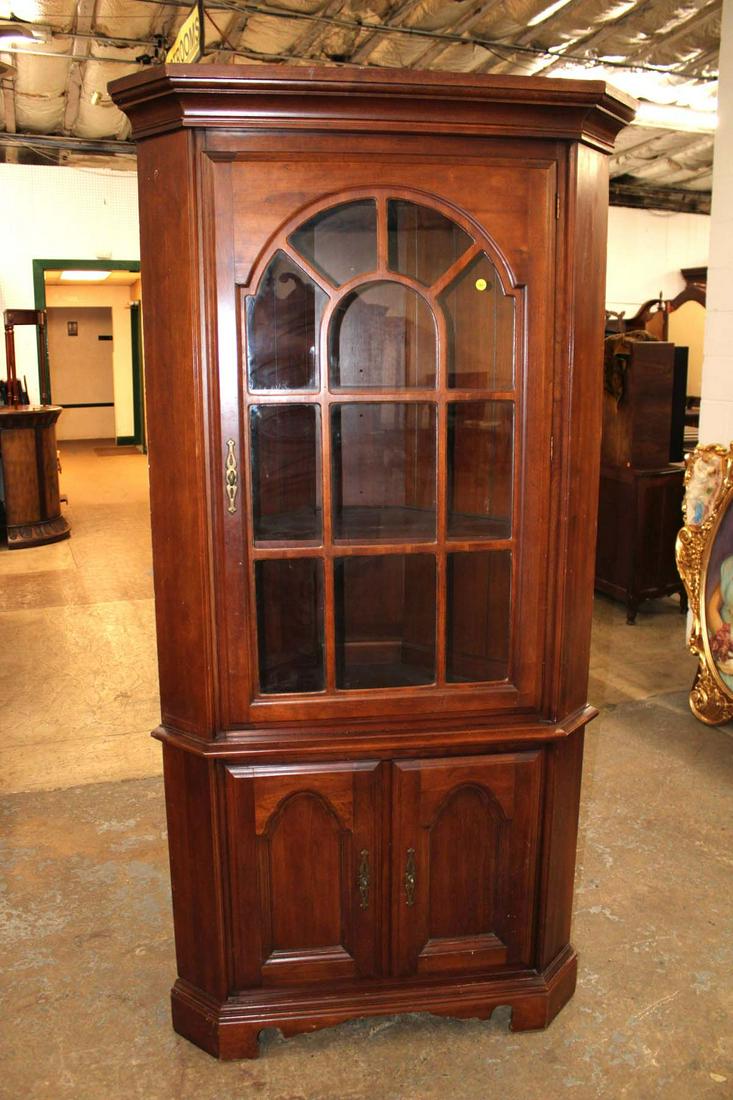 Solid traditional cherry corner cabinet (1 of 3)