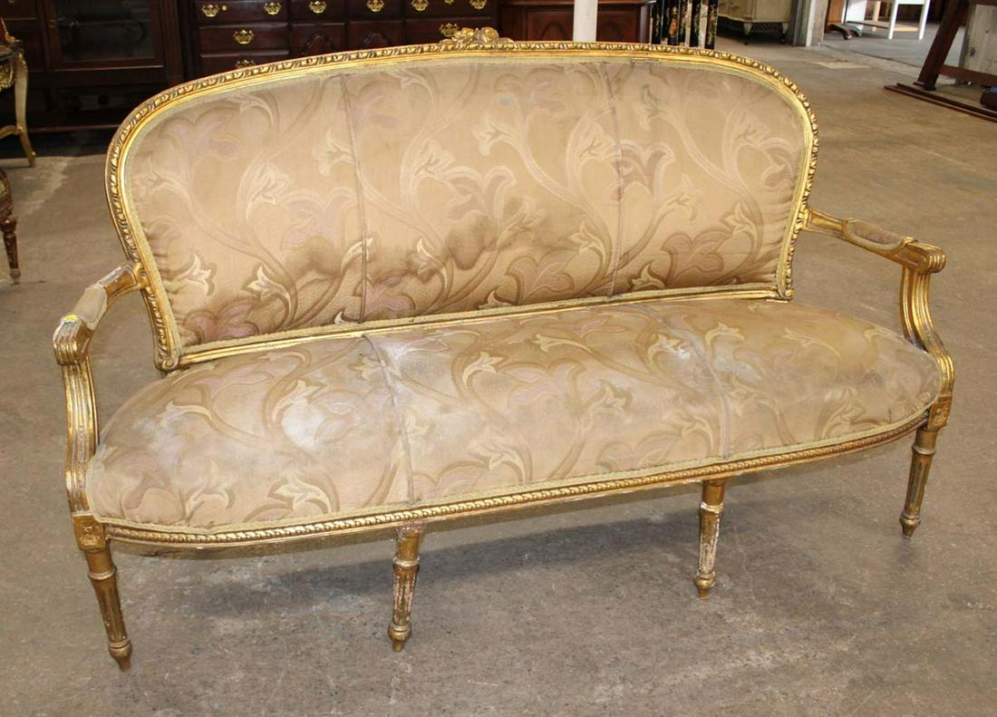 French style gold gilt frame sofa (1 of 4)