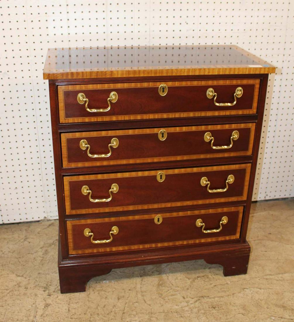 Councill banded burl mahogany 4 drawer silver chest (1 of 6)