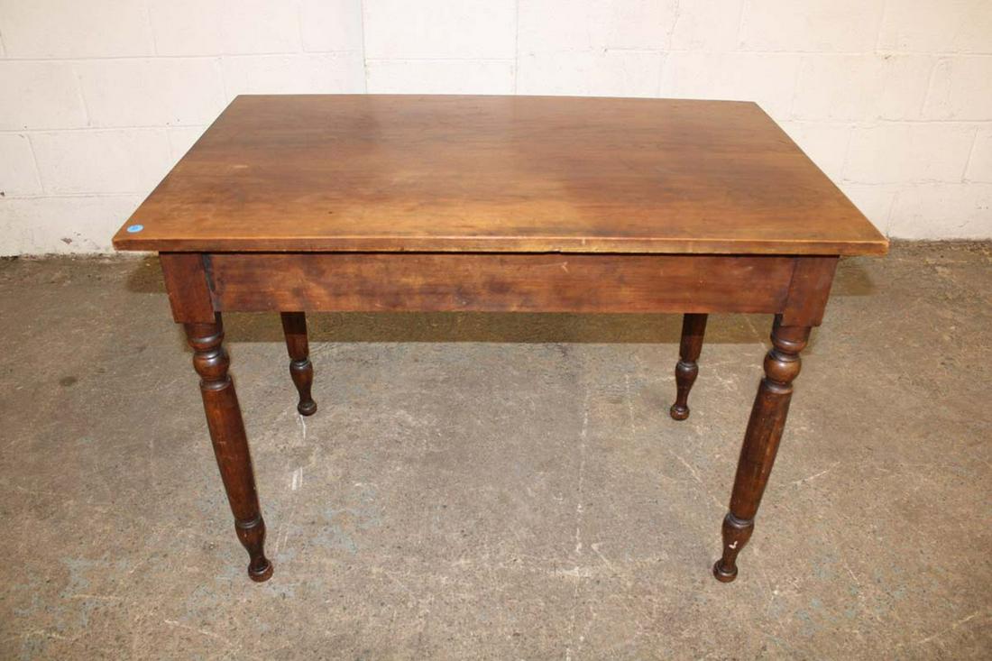 Antique walnut turned leg work table (1 of 4)