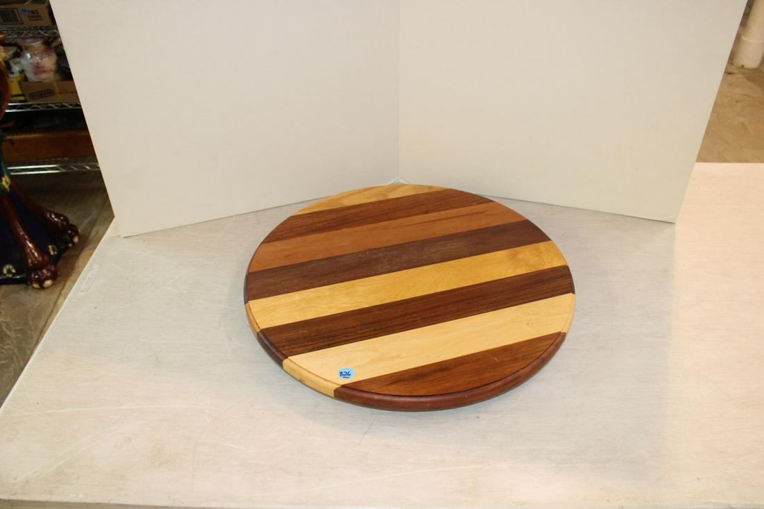 Multi wood table top lazy Susan (1 of 4)