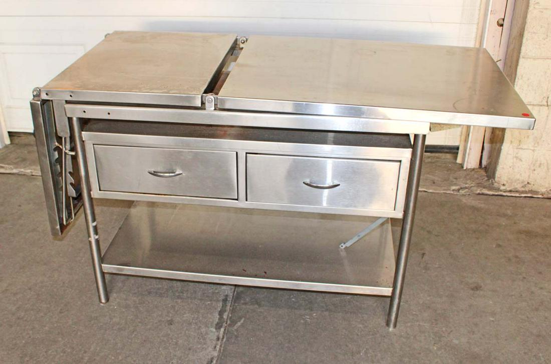 Stainless steel medical exam/work 2 drawer table (1 of 4)