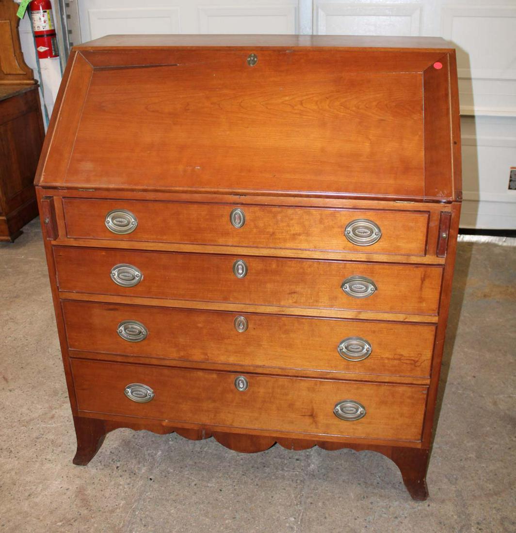 Antique solid cherry slant front desk circa 1830-1850 (1 of 7)
