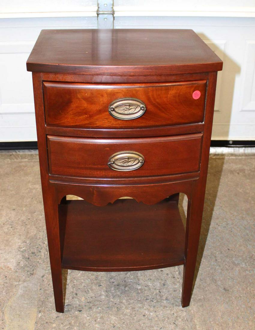 Vintage mahogany 2 drawer nightstand (1 of 3)