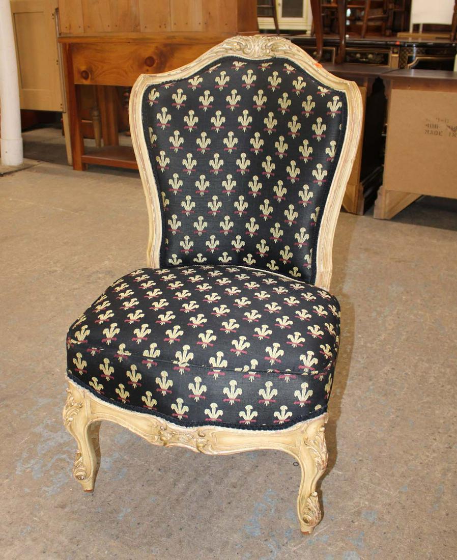 Semi antique French style painted frame music chair (1 of 4)