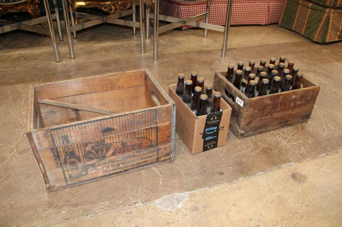 Antique Case of Hanley's beer and antique case of Edelbrau beer approx. 30 bottles (1 of 5)