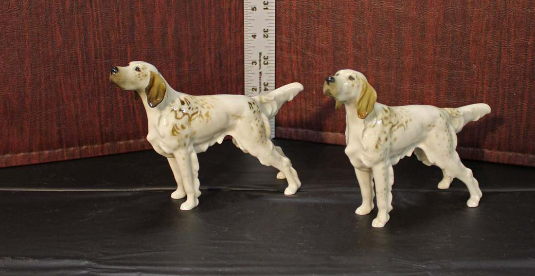 Lorenz Hutschnenreuther, Kunstabteilung, Germany porcelain figurines pair of hunting dogs (1 of 6)