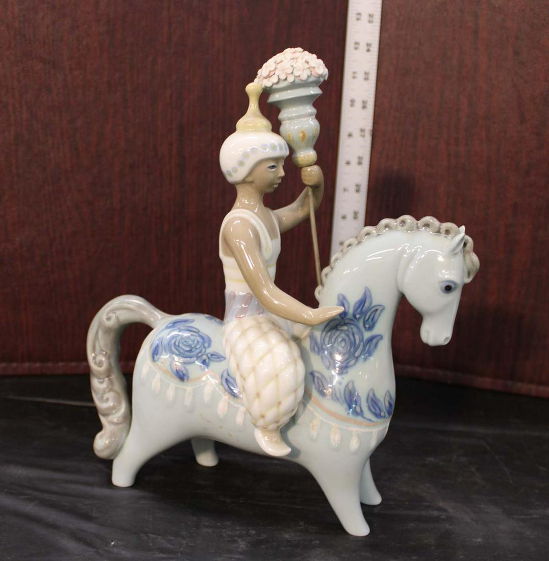 Vintage Lladro porcelain figurine of oriental man on horse (1 of 6)