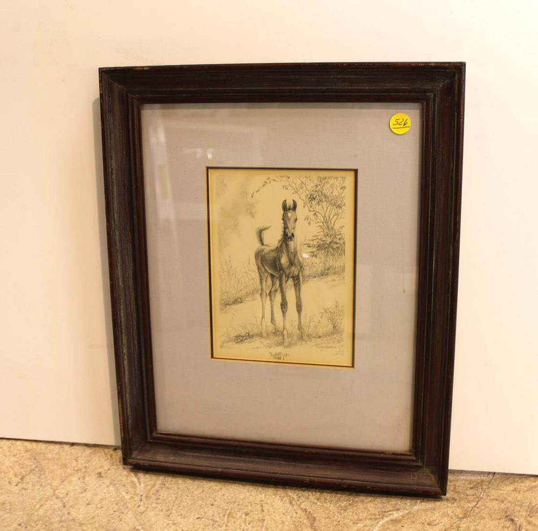 Vintage print of colt signed Larry Schultz (1 of 3)