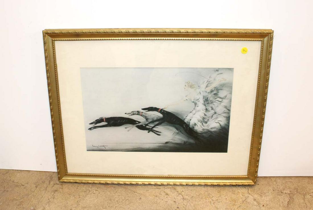 Framed print marked Louis Icart (1 of 3)