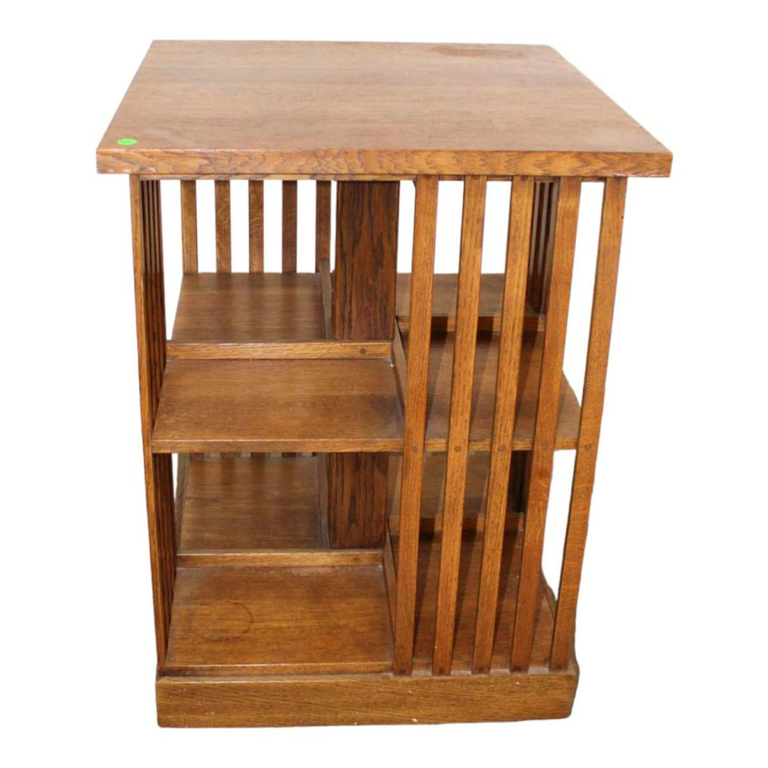 Stickley mission oak revolving bookcase (1 of 6)