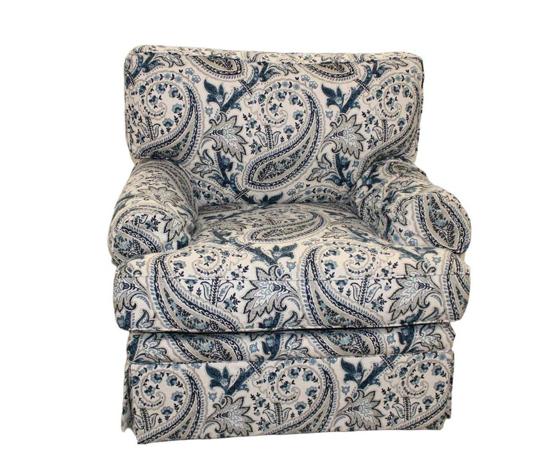 Taylor King upholstered decorator swivel club chair (1 of 6)