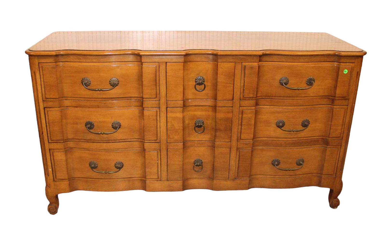 Vintage John Stewart French style mahogany 9 drawer low chest (1 of 7)