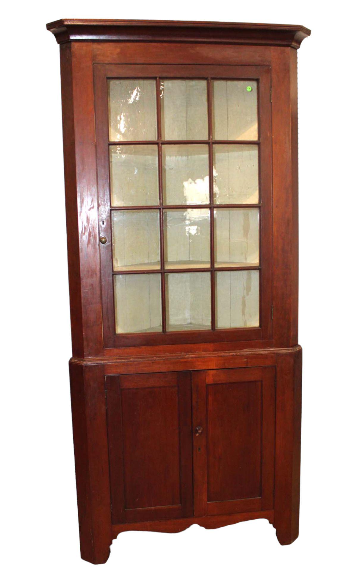 Antique 2pc mahogany corner cabinet (1 of 4)