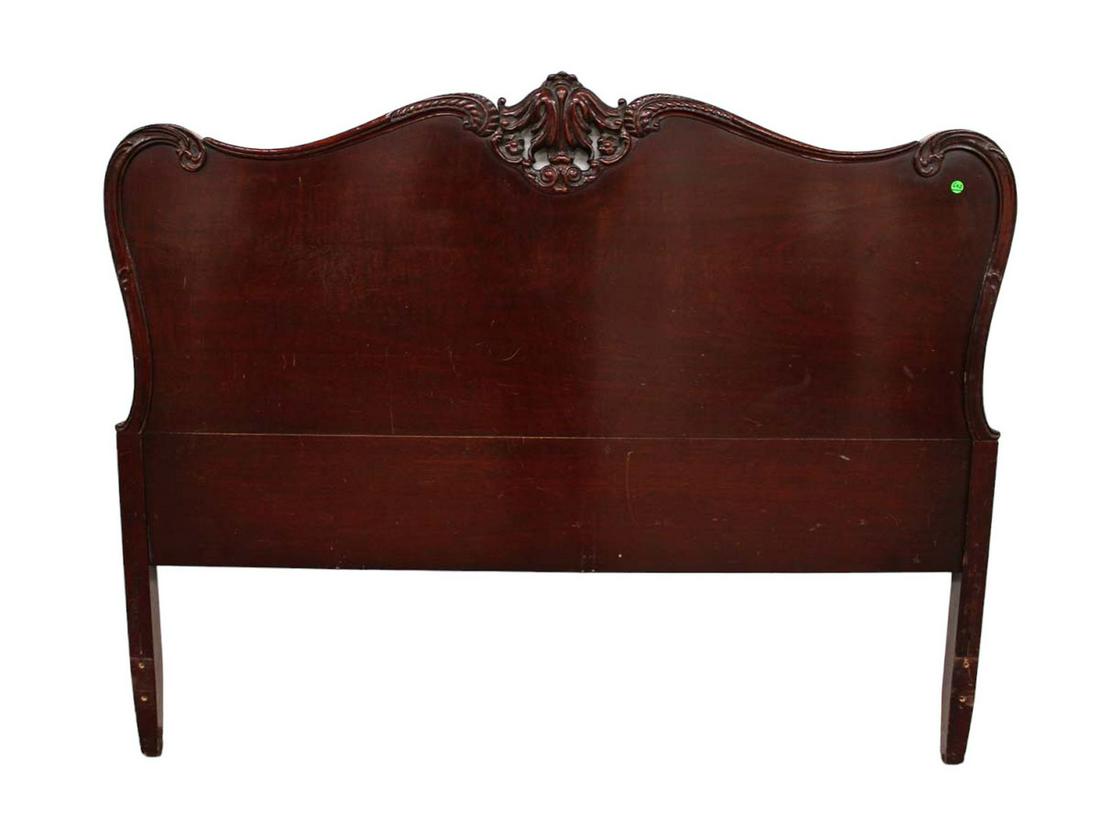 Vintage French style mahogany full size headboard (1 of 3)