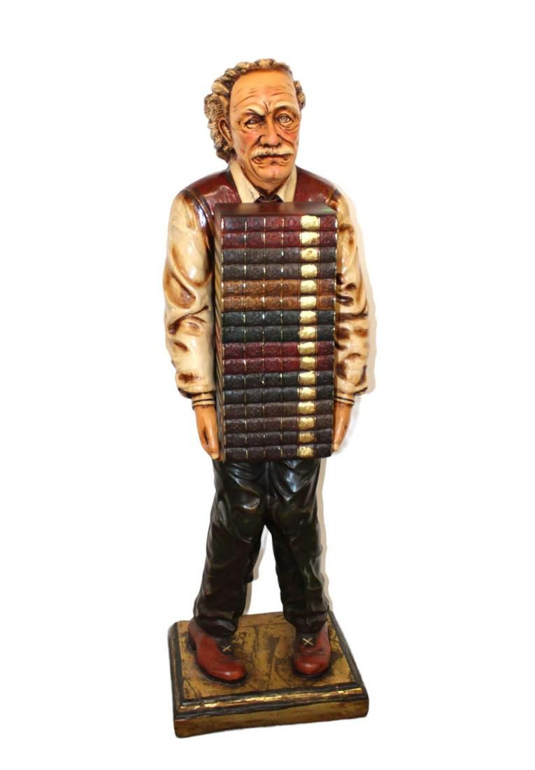 Decorator faux book Einstein book of knowledge cabinet approx. 18" w x 16" d x 56" h (1 of 7)