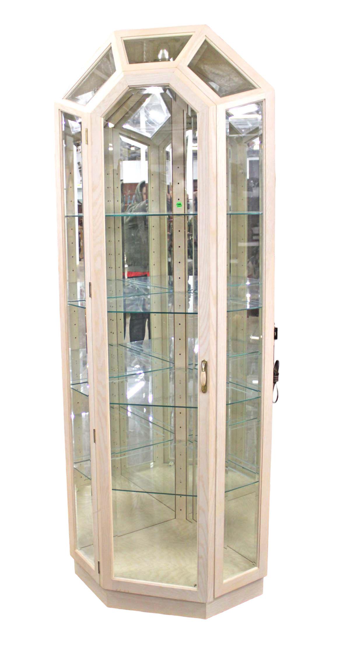 Contemporary Philip Reinisch corner curio display cabinet (1 of 7)