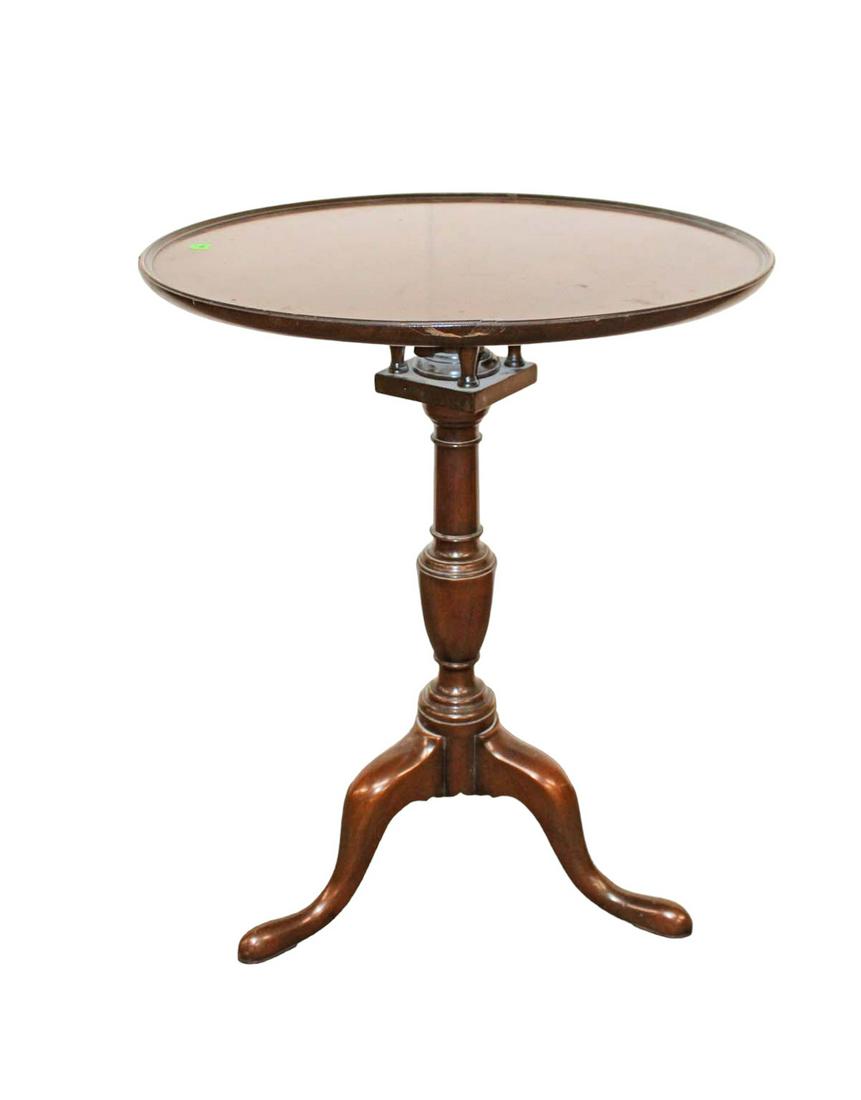 Kittinger solid mahogany tilt top table (1 of 7)
