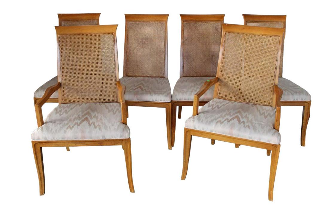 Set of 6 Drexel Heritage cane back dining room chairs (1 of 6)