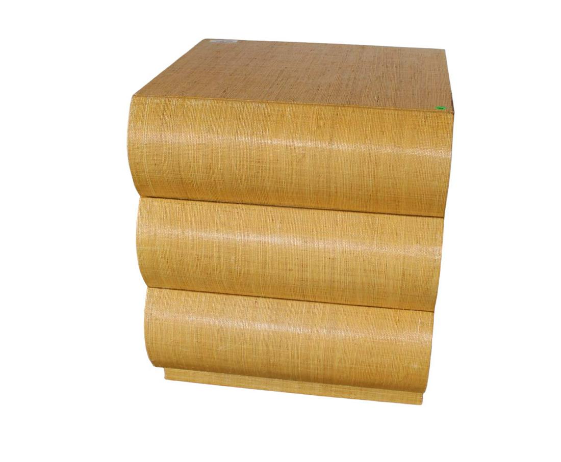 Vintage mid century 3 drawer chest with wicker wrapping (1 of 4)