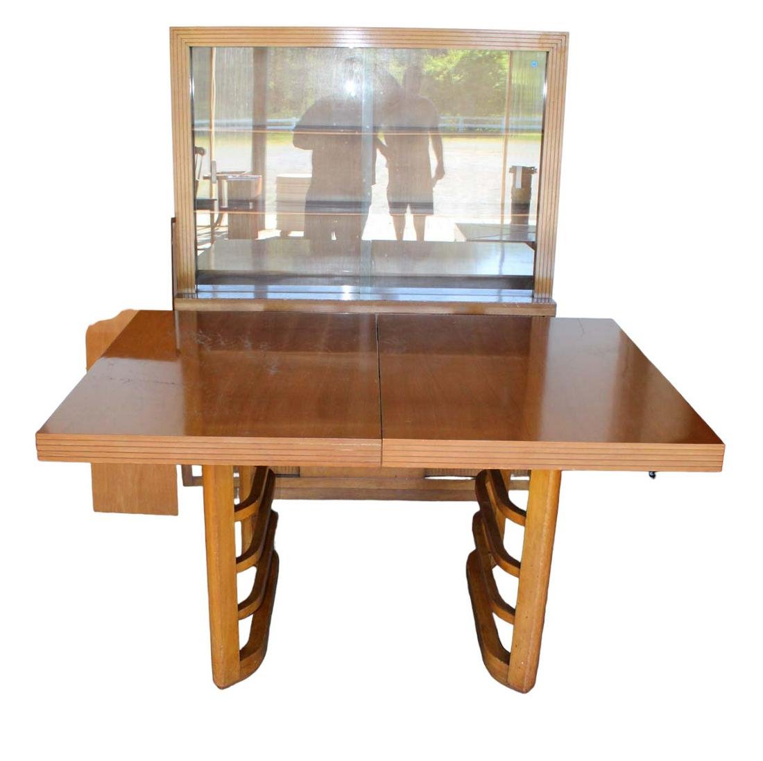 2pc mid century slide door china and dining room table (1 of 4)