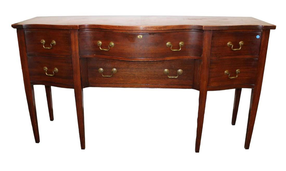 Tomlin and Sons Old English Traditional solid mahogany tapered leg buffet (1 of 7)