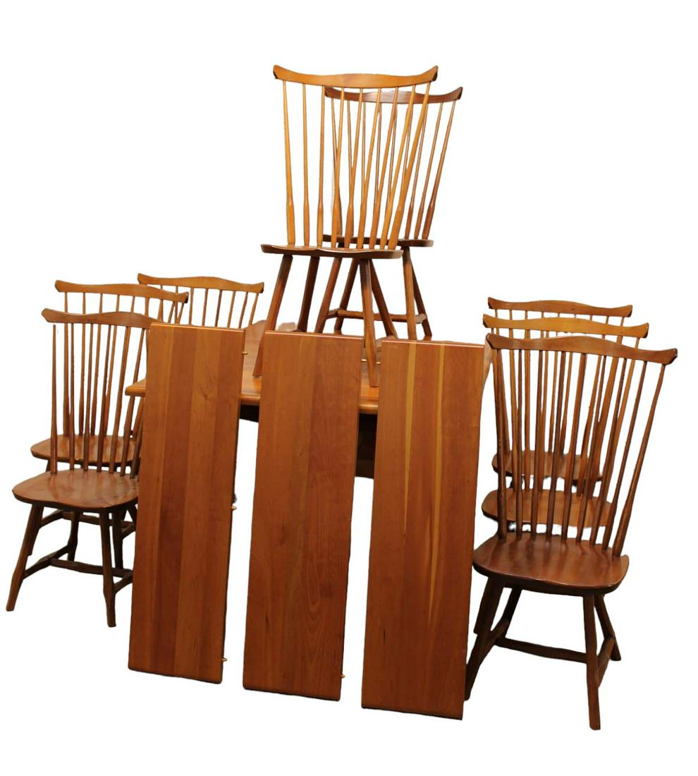 Quality Hunt Country Furniture 9pc solid cherry dining room set (1 of 8)